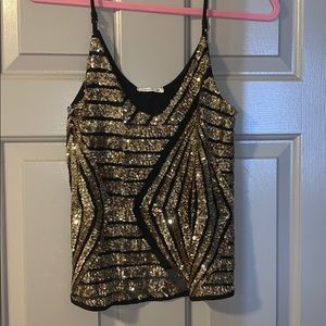 Black and gold tank top